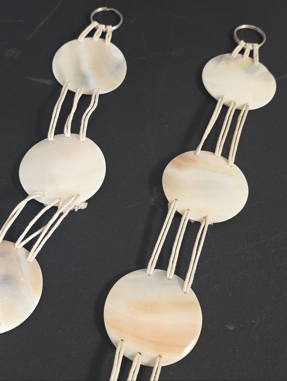 Round Shell Bead Rope Decor with Keychain Ends - Picture 3 of 8